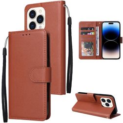 Mobigear Wallet iPhone 14 Pro Max Funda tipo libro Cartera - Marrón