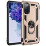 Mobigear Armor Ring Samsung Galaxy S20 FE Hard Case Back cover Shockproof with Ring Holder - Gold