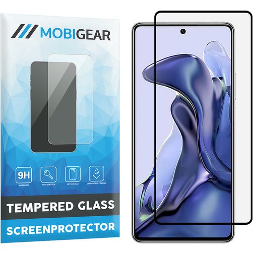 Mobigear Premium Xiaomi 11T Vetro Protezione schermo - Compatibile con le cover - Nero