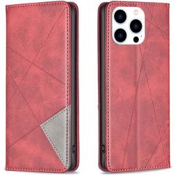 Mobigear Rhombus Slim iPhone 16 Pro Max Cover a libro - Rosso