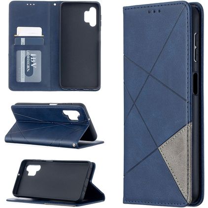 Mobigear Rhombus Slim Samsung Galaxy A32 5G Capa livro - Azul