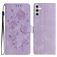 Mobigear Flowers Samsung Galaxy A17 Cover a libro portafoglio - Viola