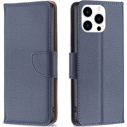 Mobigear Excellent iPhone 16 Pro Max Funda tipo libro Cartera - Azul