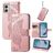 Mobigear Butterfly Motorola Moto E13 Etui z klapką typu portfel - Różowe złoto