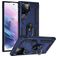 Mobigear Armor Ring Samsung Galaxy S22 Ultra Hard Case Back cover Shockproof with Ring Holder - Blue