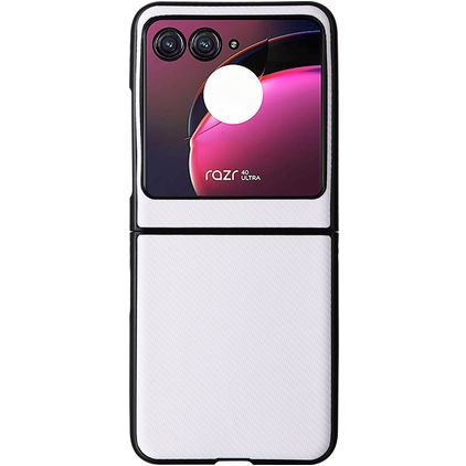 Mobigear Excellent Motorola Razr 40 Ultra Kova Suojakuori - Valkoinen