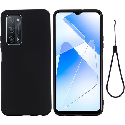 Mobigear Rubber Touch OPPO A54 Silicona Carcasa - Negro