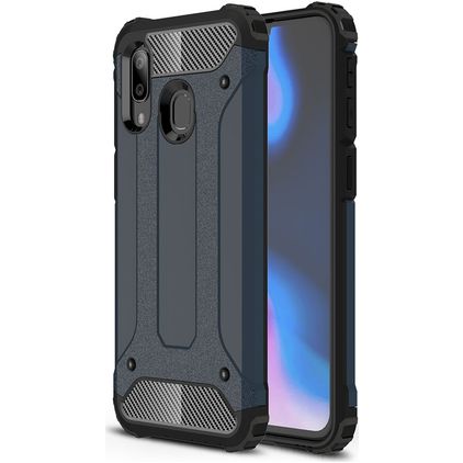 Mobigear Outdoor Samsung Galaxy A40 Funda Plástico rígido Carcasa Antigolpes - Azul marino