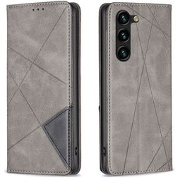 Mobigear Rhombus Slim Samsung Galaxy S25 Plus Funda tipo libro - Gris