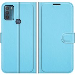 Mobigear Classic Motorola Moto G50 Pungetui med Seddelrum - Blå
