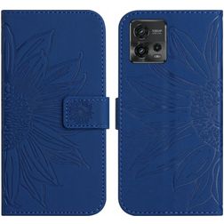 Mobigear Sunflower Motorola Moto G72 Etui z klapką typu portfel - Ciemnoniebieski