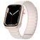 Mobigear Loop Mag Silikoni Apple Watch Ranneke Magneettilukko - 49/46/45/44 mm - Tähtivalkea