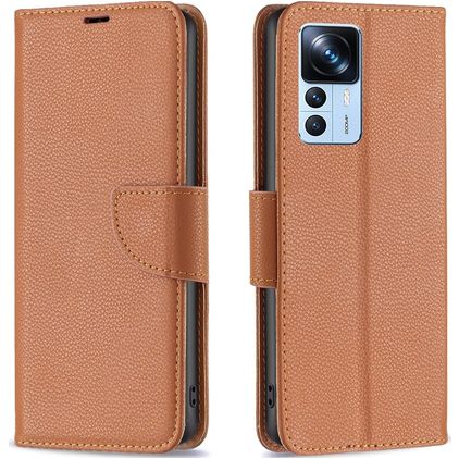 Mobigear Wallet Xiaomi 12T Pro Etui z klapką typu portfel - Brązowy