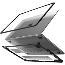 Mobilize Protection Cover MacBook Air 13 polegadas (2018-2020) Capa rígida para MacBook - Transparente / Preto - Modelo A1932 / A2179 / A2337