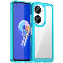 Mobigear Crystal ASUS Zenfone 9 Funda Plástico rígido Carcasa - Transparente / Turquesa