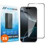 Mobigear Premium iPhone 16 Pro Tempered Glass Screen Protector - Case Friendly - Black (3-Pack)