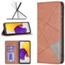 Mobigear Rhombus Slim Samsung Galaxy A73 Funda tipo libro - Marrón