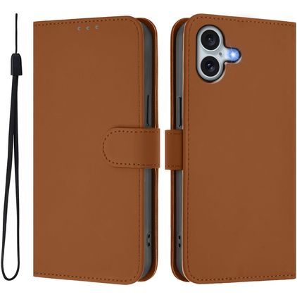Mobigear Urban Wallet iPhone 16 Plus Capa livro Carteira - Castanho