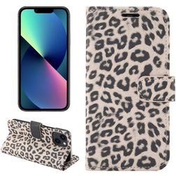 Mobigear Leopard iPhone 14 Plus Funda tipo libro Cartera - Marrón