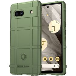 Mobigear Rugged Shield Google Pixel 7a Flexibel TPU Skal Stötsäkert - Grön