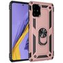 Mobigear Armor Ring Samsung Galaxy A51 Plástico rígido Capa traseira Antichoque com anel - Rosa dourado