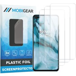 Mobigear OnePlus Nord Protector de pantalla Film - Compatible con fundas (pack de 3)