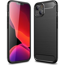 Mobigear Brushed Slim iPhone 14 Plus TPU flexible Carcasa - Negro