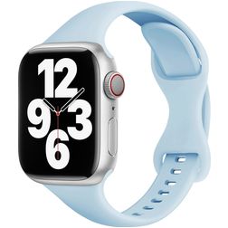Mobigear Sport Slim Silikon Apple Watch Armband Stiftspänne - 49/46/45/44 mm - Babyblå