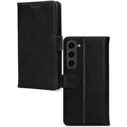 Mobilize Wallet Samsung Galaxy S23 Äkta läder Plånboksfodral med sedelfack - Svart