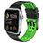 Mobigear Aero Armor Silicone Apple Watch Strap Buckle closure - 42/41/40/38 mm - Black / Green