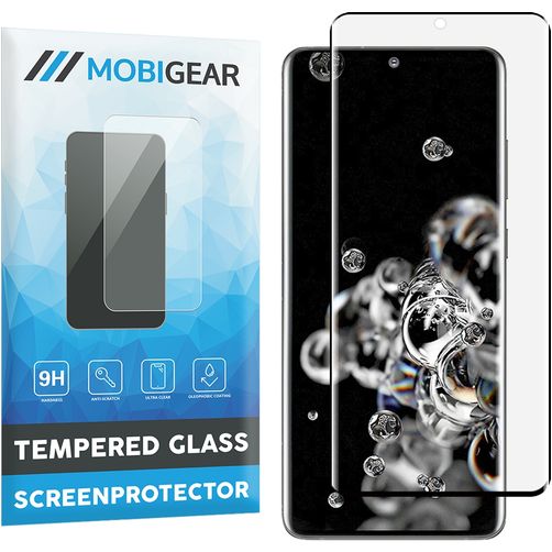 Mobigear Curved Samsung Galaxy S20 Ultra Glas Skærmbeskytter - Case Friendly - Sort