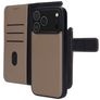 Mobiparts iPhone 17 Pro Max Case Genuine Leather Detachable 2-in-1 Wallet Case Wallet - Taupe