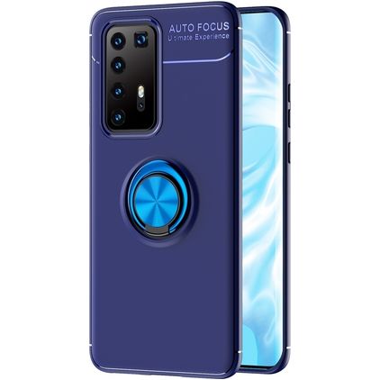 Mobigear Armor Ring Huawei P40 Pro Flexibel TPU Skal Stötsäkert med ringhållare - Blå