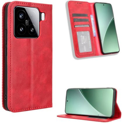Mobigear Sensation Xiaomi 15 Pro Wallet case - Red