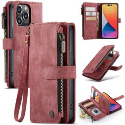 CaseMe C30 iPhone 14 Pro Max Cover a libro portafoglio - Rosso