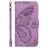 Mobigear Butterfly Samsung Galaxy S25 Plus Pungetui med Seddelrum - Lilla