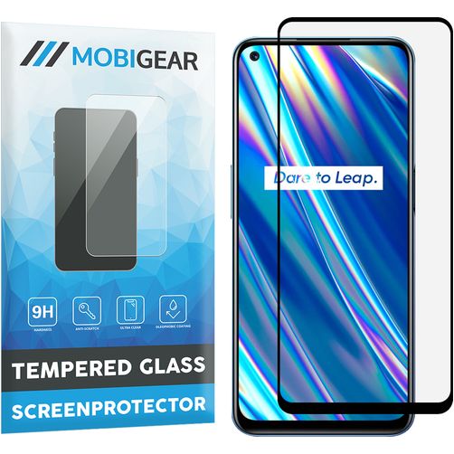 Mobigear Premium Realme 8 5G Glas Skærmbeskytter - Case Friendly - Sort