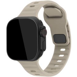 Mobilize Sports Silikoni Apple Watch Ranneke Tappikiinnitys - 42/41/40/38 mm - Tähtivalkea
