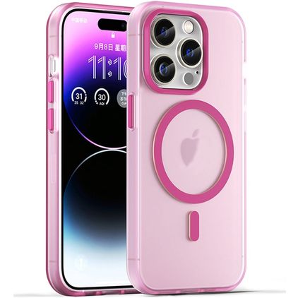 Mobigear Shockproof iPhone 16 Pro Max MagSafe Flexible TPU Back cover - Pink