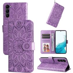 Mobigear Sunflower Samsung Galaxy S23 Wallet case - Purple