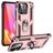 Mobigear Armor Ring Xiaomi Redmi 10C Hard Case Back cover Shockproof with Ring Holder - Rose Gold