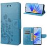 Mobigear Flowers OPPO A17 Etui z klapką typu portfel - Niebieski