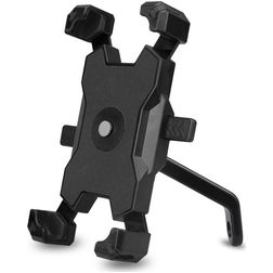 Mobigear PushHold Mobilholder til motorcykel Bakspejl Klemme Universel - Sort