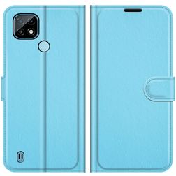Mobigear Classic Realme C21 Lompakkokotelo + Setelitasku - Sininen