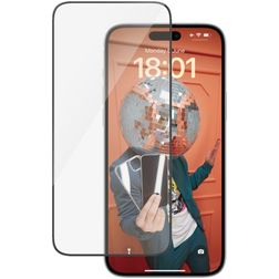 PanzerGlass Ultra-Wide Fit iPhone 15 Plus Glas Skærmbeskytter - Case Friendly + Monteringsramme - Sort