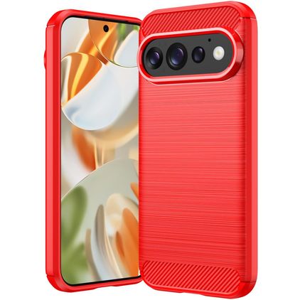 Mobigear Brushed Slim Google Pixel 11 Pro Flexible TPU Back cover - Red