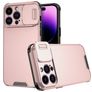 Mobigear Cam Slide iPhone 14 Pro Max Hardcase Back cover con copriobiettivo scorrevole - Oro rosa