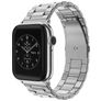 Mobigear Antwerp Ruostumaton teräs Apple Watch Ranneke Perhoslukko - 49/46/45/44 mm - Hopea