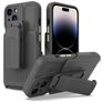Mobigear Explorer iPhone 14 Pro Max Funda Plástico rígido Carcasa Antigolpes con soporte - Gris