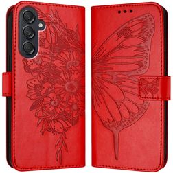 Mobigear Butterfly Samsung Galaxy M55 Etui z klapką typu portfel - Czerwony
